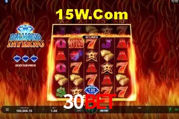Interface moderna da plataforma 30bet